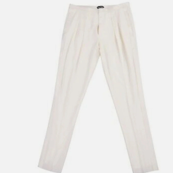 Tom Ford wool/silk crepe dbl pleated  satin trim ladies tuxedo formal pants - Picture 14 of 15